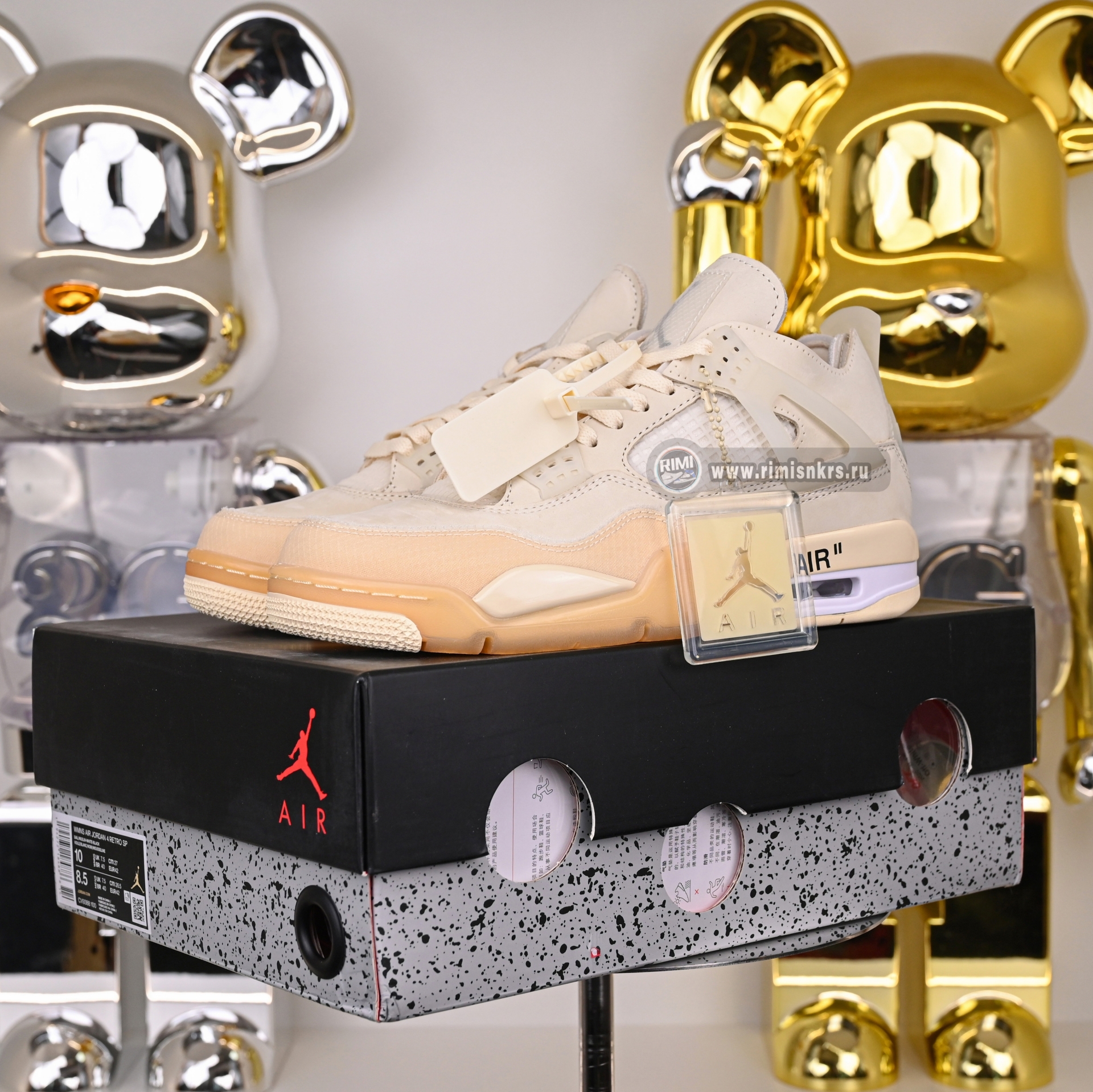 AIR JORDAN OFF-WHITE X WMNS AIR JORDAN 4 SP 'SAIL' CV9388-100