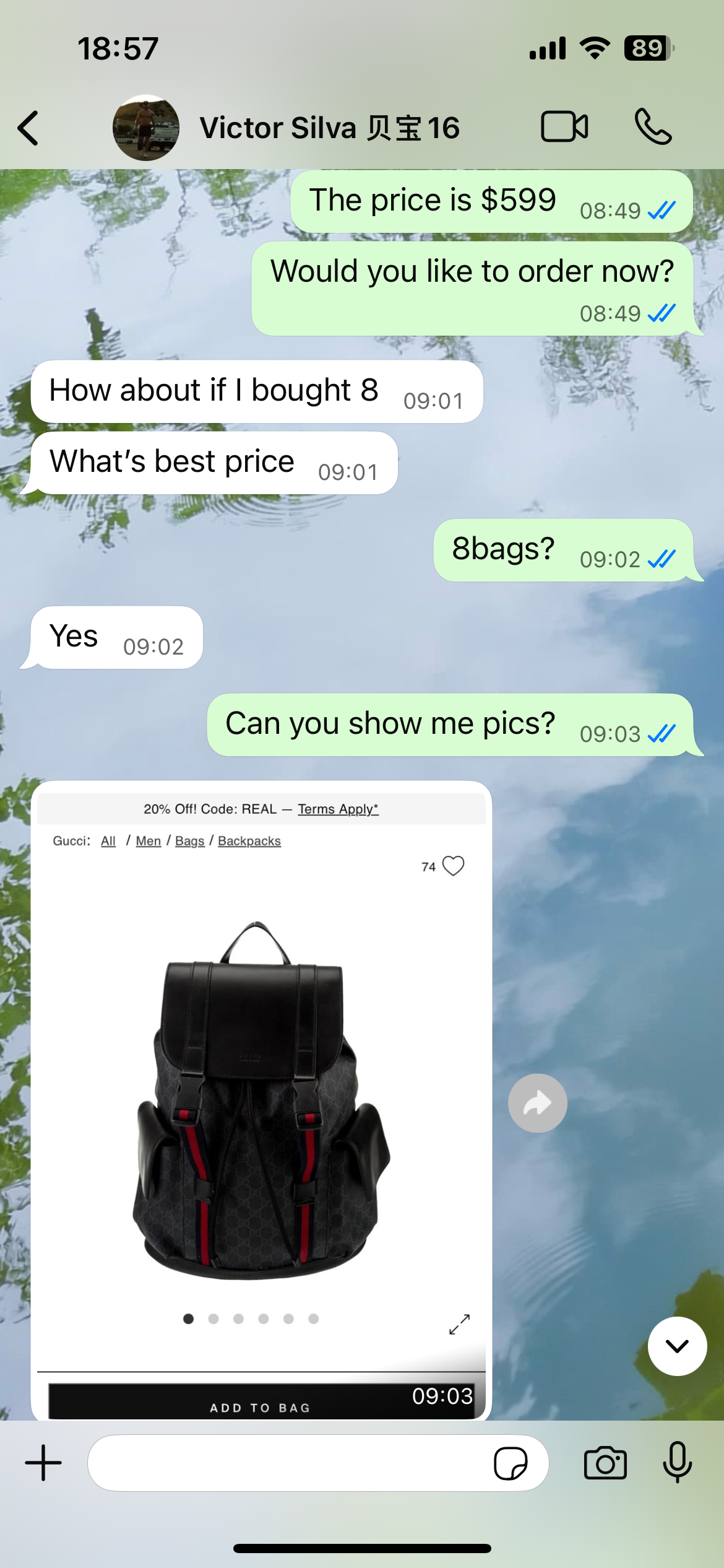 Luxury goods, including shoes, bags, watches, clothing, and more.