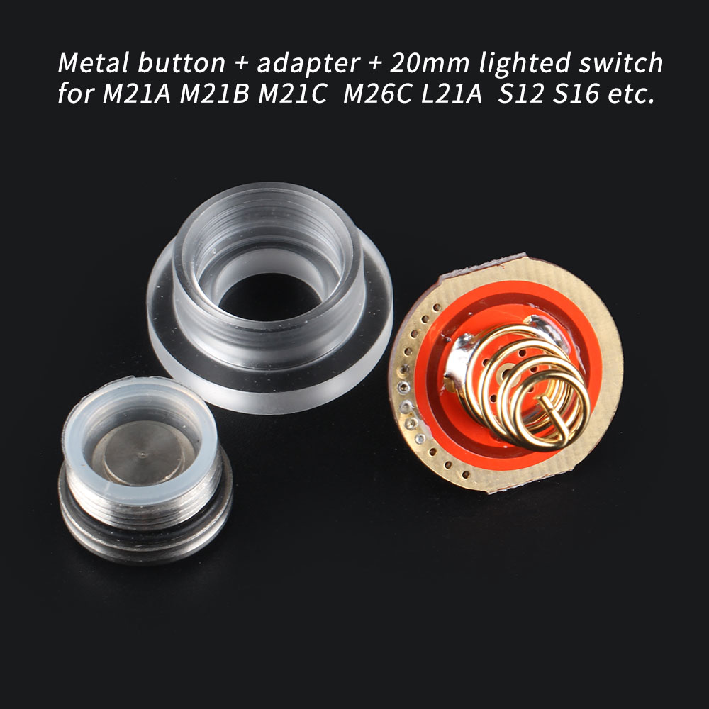 20mm light switch, metal button - Convoy flashlight