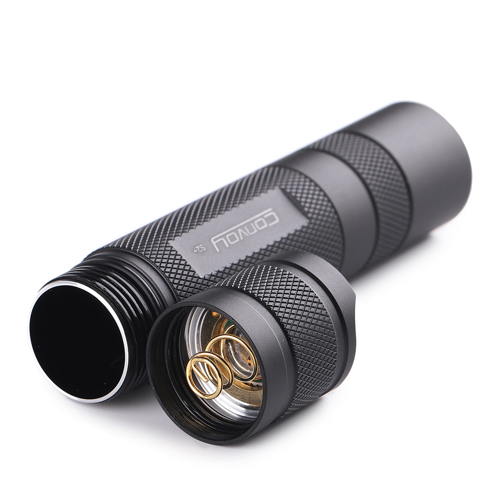 Convoy S2+ black UV 365nm 18650 flashlight with Nichia 276A - Convoy ...