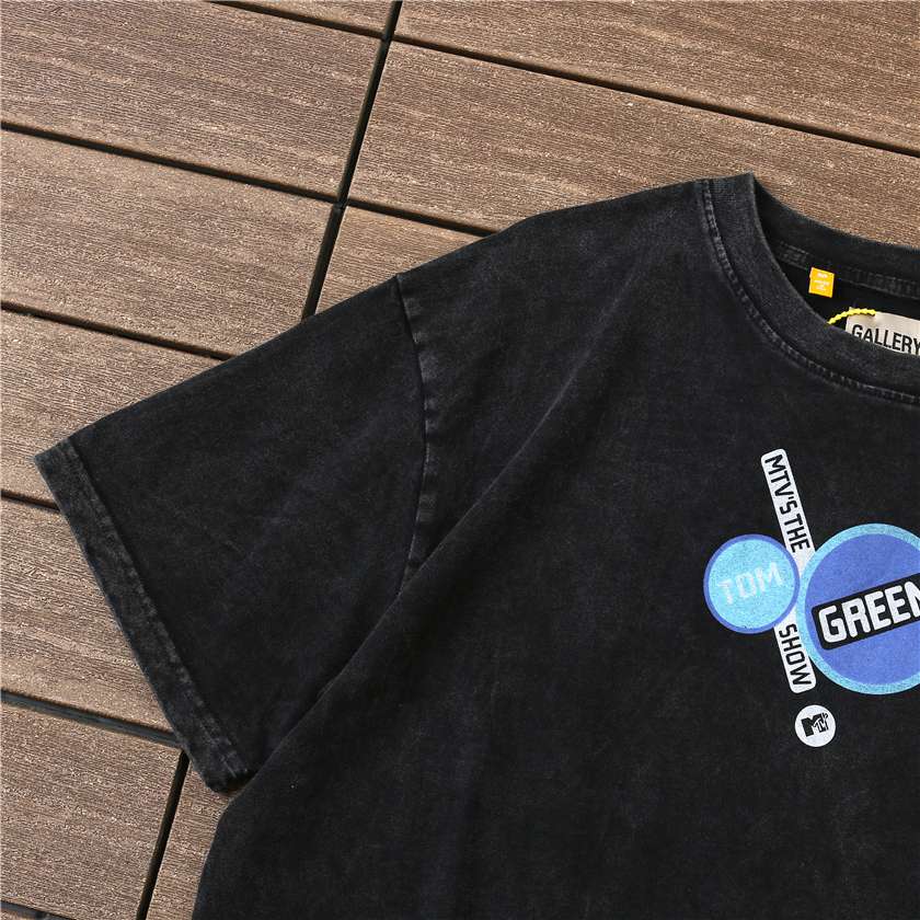 71_88 GALLERY DEPT.字母人像印花短袖T恤 黑色 S-XL