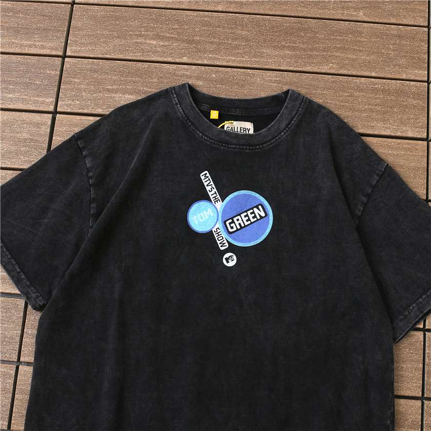 71_88 GALLERY DEPT.字母人像印花短袖T恤 黑色 S-XL