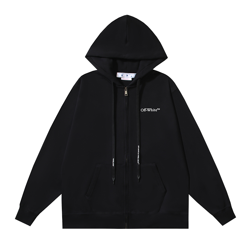 101_148 Off White Hoodie With Ziper